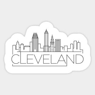 Cleveland Minimal Skyline Sticker